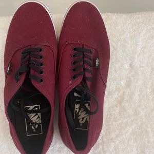 Vans Burgundy in color.  Size 7.5